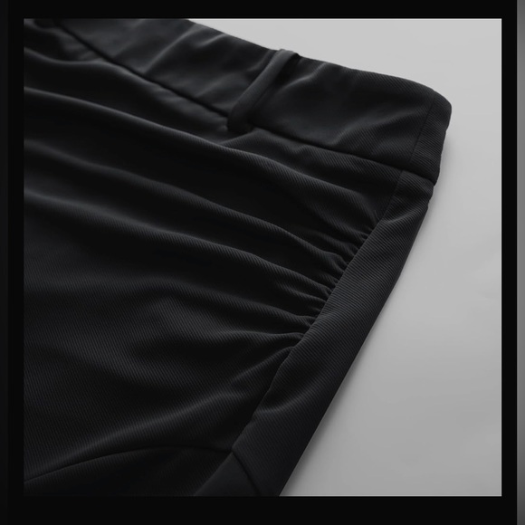 NWOT Belle Poque Elegant Ruched Pencil Skirt Black High Waist Business Skirt - Picture 5 of 15